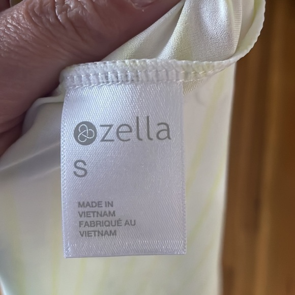 Zella Yellow Striped Racerback Workout Tank Small - Picture 6 of 7